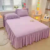 Bett Hussen Umrandung Bed Skirts & Valances Boxspringbett Husse Komplett Betthusse 180x200 HöHe 43 cm Ruffled Mit Plattform Bett Rock Drop(#9,140x200cm)
