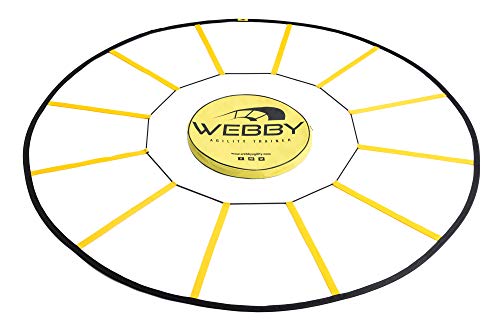 Webby Agility Trainer – Kreisgeschwindigkeit und Beweglichkeitsleiter für hochintensive Fußarbeitsübungen und Fähigkeiten – EIN rundes Trainingsgerät, das die Art und Weise verändert, wie Sie Sich