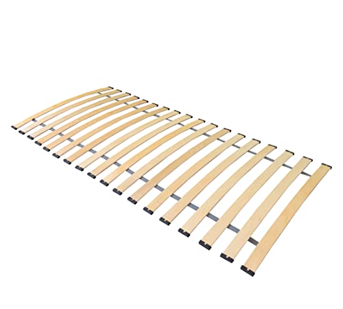 Alcube® Lattenrost 90x200cm massives Birkenholz Rolllattenrost 90x200cm, mit Band verbunden für Kinderbett, hochwertiger Bettrost Rollrost 90x200cm mit 18 Leisten I bestimmt für Schaummatratzen