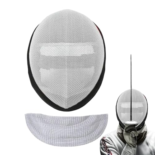 Fechten Kopfbedeckung - Fechten Gesichtsbedeckung - Fechten Kopfbedeckung Maske, Fechten Kopfbedeckung Helme Sicher, Solide Ausrüstung, Atmungsaktiv für Sportler (L)