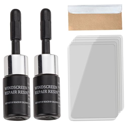 Windschutzscheibenreparatur -Kit, Schnellwirkung Windschutzscheibe -Rissreparatur -Kit mit Flüssigkeit, Klinge, Härtungsfilm, Multifunktionalglas für Autoscrack