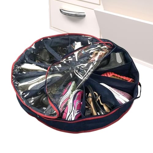 Schuh-Organizer, 10 Trennwände, Schrank-Schuh-Organizer, Reise-Schuhbeutel, Reise-Schuhbeutel mit transparenter Abdeckung, tragbarer Multifunktions-Schrank-Organizer und Aufbewahrung für Zuhause,