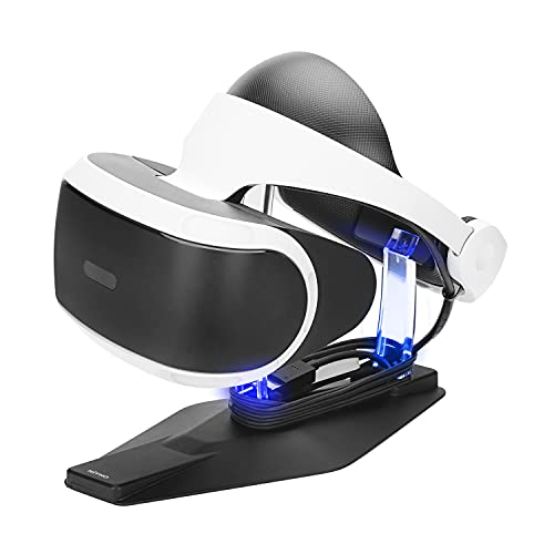 NiTHO VR-Ständer für VR, Zubehör von VR-Headset-Ständer für PS VR/Quest 2/ Quest 1, Display Stand für PS4 VR Headset Halterung und Kabelmanagement, mit Ambient LED Lichteffekt