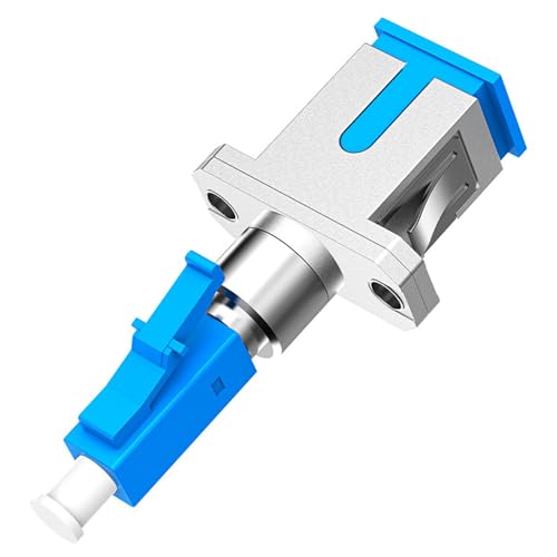 Wjelet Glasfaser Adapter, Glasfaser Adapter SC/APC Buchse Auf LC/APC Stecker,Singlemode Simplex LWL Kupplung Für Rechenzentrum Und Netzwerkverkabelung