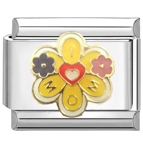 Quiges 9mm Italian Style Charm Modell Edelstahl Mutter für Italien Charm Armbänder