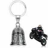 Biker Bell Motorrad Glöckchen,Guardian Bell Motorrad Glocke Glücksbringer,Anhänger Motorcycle,Motorradglocke Schlüsselanhänger Personalisiert Pendant für Retro,Ebike Mountainbike Rennrad (Schwarz)