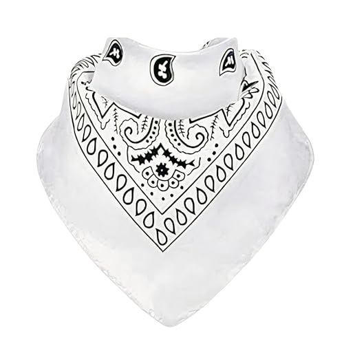 KEVOLLA Bandana Herren und Damen - 100% Baumwolle Bandanas als Nickituch, Bandana Kopftuch, Bandana Tuch (1stk Weiß)