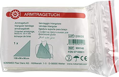 Noba Armtragetuch Dreiecktuch 136 x 96 x 96 cm (weiß, aus Viskosegewebe, 1 StÃck)