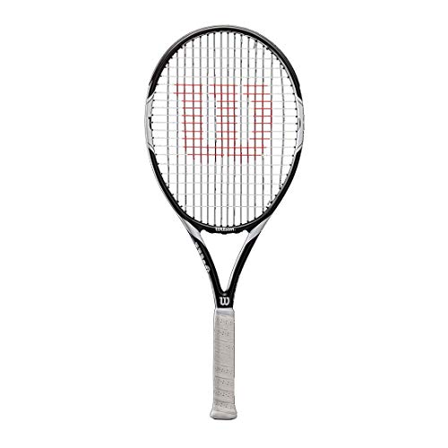 WILSON Tennisschläger, Federer Team 105, Unisex, Anfänger und Freizeitspieler, Griffstärke L3, Weiß/Schwarz, WRT30730U3