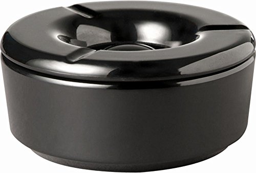 APS 83489 Windaschenbecher "CASUAL", Ø 11,5 cm, Höhe 5 cm, Melamin, schwarz