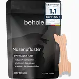 Behale - 30x Nasenpflaster Schnarchen - Dermatologisch getestet I Nose Strips for sleeping I Anti Schnarch Unterstützung I Schnarchstopper | Für normale bis fettige Haut
