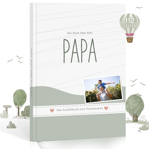 Papa Geschenk Vatertagsgeschenk I Papa was kannst du erzählen I Papa Buch zum Ausfüllen I Geschenk für Papa Vater zum Vatertag Geburtstag Erinnerungsbuch Papa erzähl mir deine Geschichte Familienbuch