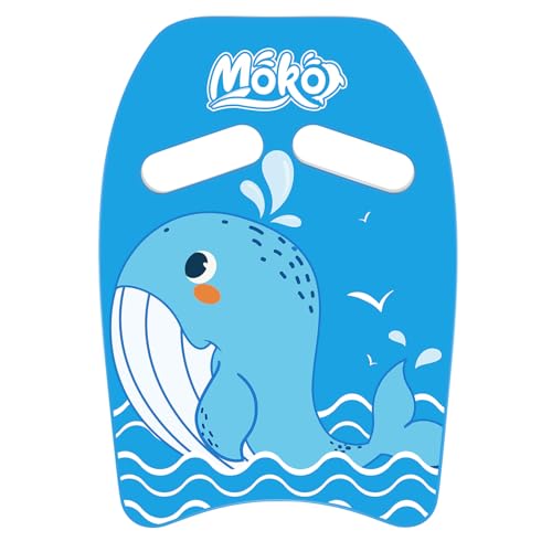 MoKo Kinder Schwimmbrett, Schwimmen Kickboard Trainingsausrüstung mit Griffen Cartoon Swim Float Schwimmtrainingsausrüstung Schwimm Board für Junge Mädchen - Blauer Wal