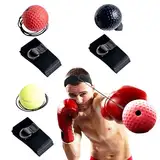 MuscleForge® Reflexbälle für den Kopf, Speedball mit Kopfband - 3 Speedballs im Set für Boxtraining und MMA, Boxbälle für Koordinations- und Schnelligkeitstraining