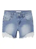 NAME IT Mädchen Nkfsalli Slim Dnm 5372-ha Noos Jeans Shorts, Medium Blue Denim, 122 EU