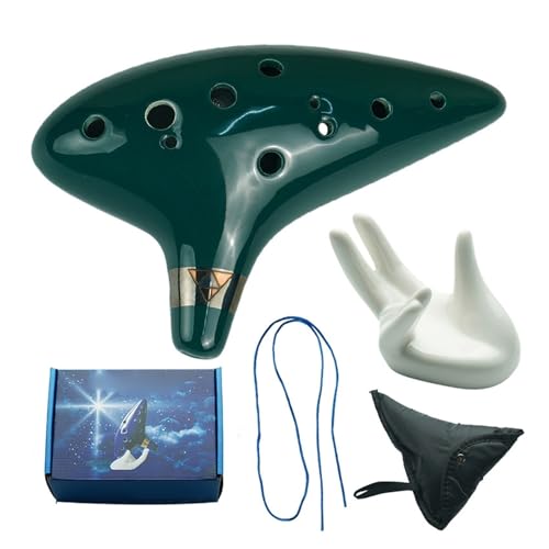 ocarina flöte Ocarina 12 loch C schlüssel ocarina musical instrument alto professionelle ocarina(Green)