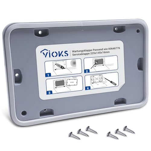 VIOKS Wartungsklappe - Serviceklappe Ersatz für Bosch 00646776/646776 Reparatursatz Set & Ersatzteile für Bosch Trockner - Serie 6 Serie 8, Siemens Wärmepumpentrockner - IQ300 IQ500 IQ700 IQ800