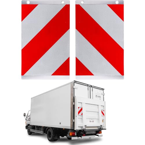 Warnflagge Rot Weiß Warnmarkierung Auto Warnflagge Überlänge Reflektierend 25 * 40cm Rot Weiß Warnfahne Auto Warntafel für LKW Ladebordwand Wohnmobil Fahrradträger