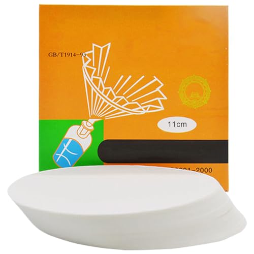 100Stück Labor Filterpapier Rund Laborfilter, Durchmesser 11cm Papierscheiben mit mittlerer Fließgeschwindigkeit für Laborbedarf Chemische Anwendungen