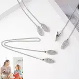 3 Stück Serviettenkette Mit Clip Senioren, Serviettenhalter Edelstahl, Elegante ältere Serviettenklammern, Metall Serviette Klamme, Für Männer Frauen ältere Menschen Oder Haustiere