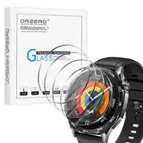 NEWZEROL 4 Stück Schutzfolie Kompatibel für Huawei Watch GT 5 46mm / Huawei Watch GT5 Pro 46mm Displayschutz, 2.5D Arc Edges 9H Glas Anti-Kratzer Blasenfrei Displayschutzfolie für GT 5 46mm Schutzglas