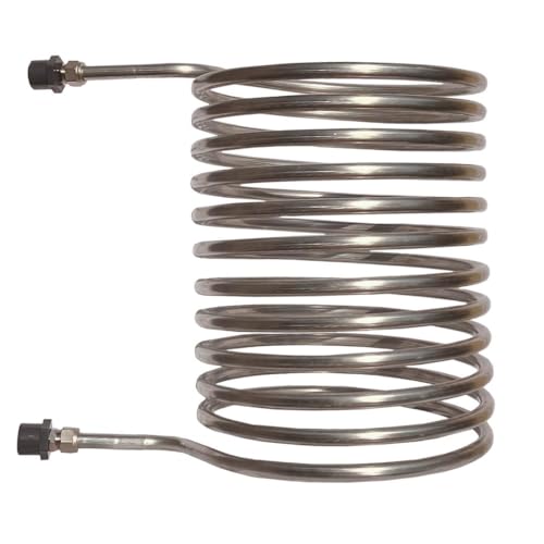 Firetwister® BASICPoolheizung mit Feuer,Ø 32/38 mm Anschluss,Heizspirale,Holz,Poolofen, Spirale, Wärmetauscher,Spule,bis zu 10°C pro Stunde und mehr, 100% rostfreier Edelstahl Ø16 mm Rohrdurchmesser