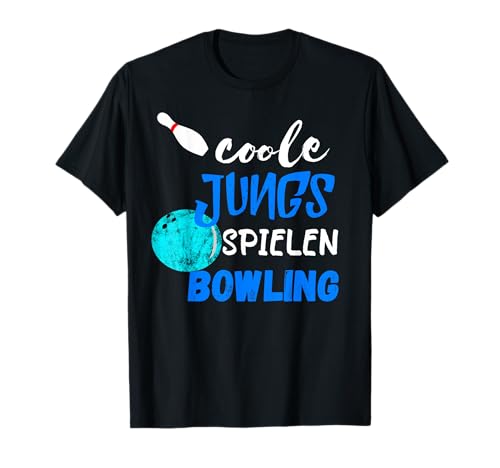 Coole Jungs Spielen Bowling Team Spieler Bowlingkugel Bowlen T-Shirt