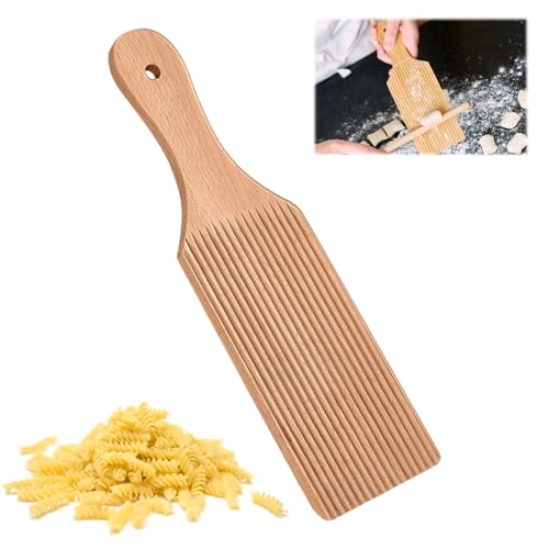 Nudelbrett Gnocchi, Nudelbrett Makkaroni, Gnocchi-Brett aus Buche, Leichtes und Praktisches Gnocchi-Brett, Gnocchi Brett Holz, Gnocchi Werkzeug, für Herstellung von Makkaroni Fusillibutter