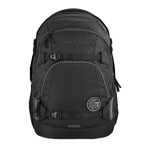 Coocazoo Schulrucksack MATE „Black Coal”, schwarz, ergonomischer & anpassbarer Tornister, höhen- & größenverstellbar, mit Brust- & Hüftgurt, ab der 3. Klasse