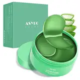 ASYBO Aloe Vera Augenmaske, 60 Pcs unter Augenflecken, Augenbehandlungsmaske für unter Augentüten, dunkle Kreise, geschwollene Augen, feine Linien, Anti-Aging, feuchtigkeitsspendende Augenmaske