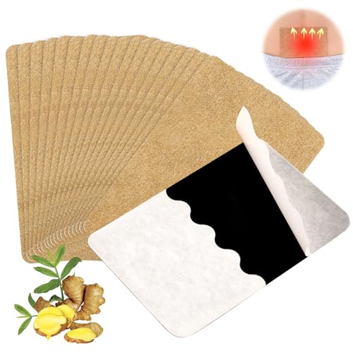 SUNOYA Schmerzlinderung Patch, 100 Stück Ingwer Pads Wärmepflaster, Schmerzlinderung Pflaster, Wellness Pain Relief Patches, Schmerzlinderungspflaster für Knie, Rücken, Nacken Muskelkater