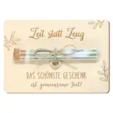 BOFUNX Zeit statt Zeug Geldgeschenke Verpackung mit Reagenzgläser Lustige Geldverpackung Wunscherfüller Geschenke aus Holz für Weihnachten Geburtstag Hochzeit Jugendweihe Reisen