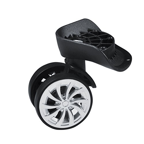 Koffer Rad, Koffer Universal 2 Stück schwenkbaren Rädern Koffer Ersatzräder Universal PVC Ersatz Zubehör für Trolley Koffer Ersatz 55 mm Rollen für Trolley Koffer