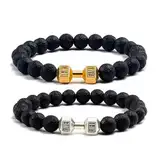 2 Stück Hantel-Armband, Gewichtsarmband für Männer, Hantelarmband für Männer, Fitnessarmband, Powerlifting Geschenke, Yoga Armbänder, Powerlifting, Crossfit Männergeschenk,Stile 2