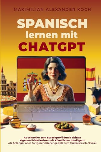 Spanisch lernen mit ChatGPT: 4x schneller zum Sprachprofi durch deinen eigenen Privatlehrer mit Künstlicher Intelligenz | Als Anfänger oder Fortgeschrittener gezielt zum Muttersprach-Niveau