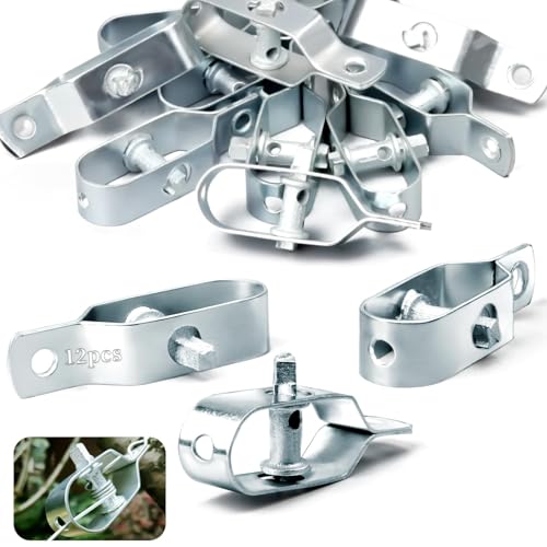 SWTYExt Drahtspanner Verzinkt 12 Stück Zaunspanner 95mm Spanndraht Maschendrahtzaun Silbrig Drahtzaun Spanner Seilspanner für Wildzaun Forstzaun Poolplane Garten Befestigung Knotengeflechtzaun Zubehör