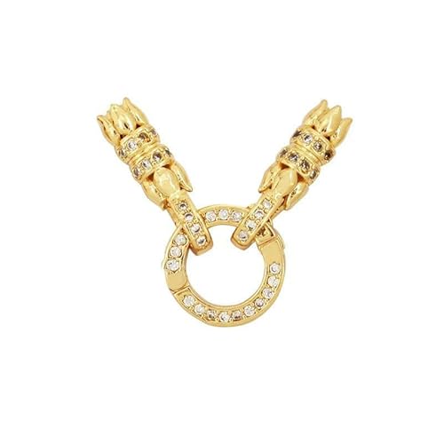Schmuckverschlüsse, Karabinerverschluss, Armband-Bastelset, klassischer drehbarer Karabinerverschluss, 18 Karat vergoldet, läuft nicht leicht an, Perlenarmband, Halskette, Schmuckkomponentenzubehör(K4
