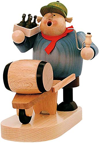 Rudolphs Schatzkiste Räuchermann Bierhändler mit Fass BxTxH= 13x19x19cm NEU Rauchen Rauchfigur Rauchmann Räucherfigur Räucherkerze Smoker Kerze Figur Mann Holz Seiffen Erzgebirge Holz Schnee
