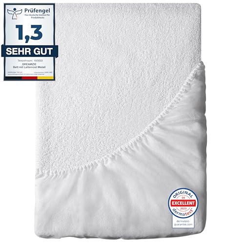 Matratzenschoner 90 x 200 Wasserdicht Dreamzie - Oeko-TEX und Made in EU - Atmungsaktive Anti-Allergie und Anti Milben