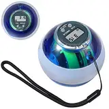 COLFULINE Energyball, Gyroskopischer Handtrainer mit Digitalem Drehzahlmesser LED Licht, Rotationsball Handgelenk Trainer Autostart, Griffkraft Trainer Ball zur Rehabilitation, Muskelentspannung