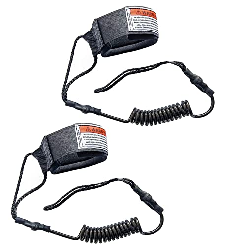 PMELCXD Surfboard Leash Set, Sicherheits Seil für Surfbrett, Surfboard-Leine Anti-verschränkung Elastisch, Fußschlaufe mit Klettverschluss, Dehnbar Leine für SUP Surfboard(2 Stücke)
