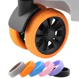4St Kastenrad-Schutzhülle Gepäckradschutz Radabdeckungen für Gepäckrollen Reiseradabdeckungen Suitcase Wheels Replacement Lärmminderung Taschen Socke Accessoires Koffer Kieselgel