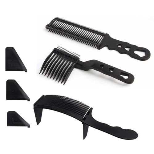 3-teiliges Haarschneidekamm-Set für Männer, professionelle Friseurkämme, verstellbares Styling-Werkzeug zum Mischen und Positionieren, Salon und Heimgebrauch