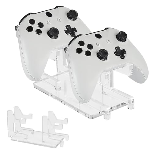 Controller Halter, Universal Controller Ständer, Transparenter Gamepad Halterung, Controller Displayständer, Dual Gamepad Halter, Xbox Controller Halterung Tisch für Gamer Schreibtisch Deko