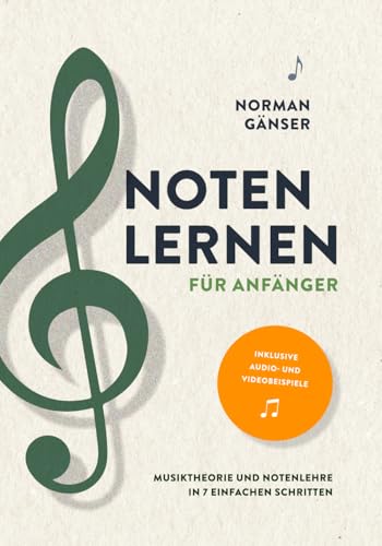 Noten lernen für Anfänger – Musiktheorie und Notenlehre in 7 einfachen Schritten inkl. Audio- und Videobeispiele