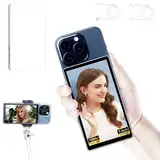 Shimbol CP5 Lite Magnet-Smartphone Handy Selfie Monitor Full HD 5 Zoll Drahtlos für Live-Stream TikTok - Kompatibel mit iPhone Samsung Android (Weiß)