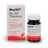 NeyVit Nr. 29 Thymus mit Thymusextrakt, Vitamin D und Selen zur Unterstützung des Immunsystems, Abwehrkräfte stärken und die Thymusdrüse unterstützen - Glutenfrei und Laktosefrei - 60 stk