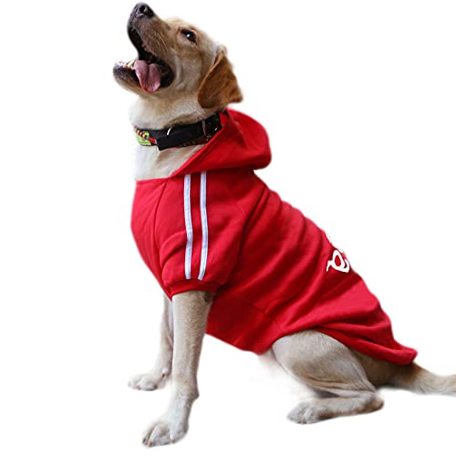 Eastlion Hunde Warm Hoodies Mantel Kleidung Pullover Haustier Welpen T-Shirt Rot 9XL