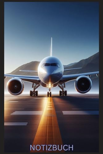 Notizbuch Flugzeug, Buch: Das perfekte Geschenk für Liebhaber & Fans, m. Flugzeug Motiv, Gadget, Liniert: Kalender, Notizblock, Taschenbuch, ... Accessoires, Decor,Deko,Erwachsene,Mann