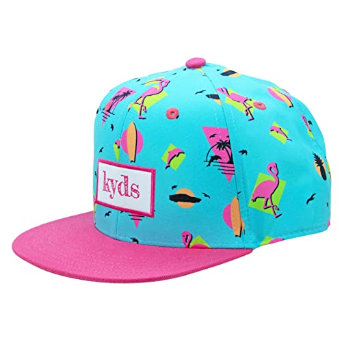 kyds Kinder Snapback Cap für Jungs und Mädchen ab 2 Jahren, aus 50% Baumwolle und 50% recyceltes Polyester, Coole Mütze und Cap im Miami Beach Design für Kinder und Kleinkinder mit der Größe 50-55cm